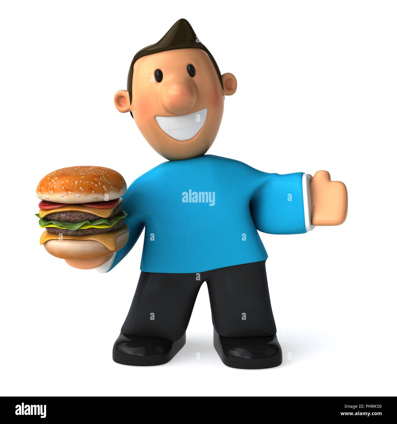 Fun casual man - 3D Illustration Stock Photo - Alamy