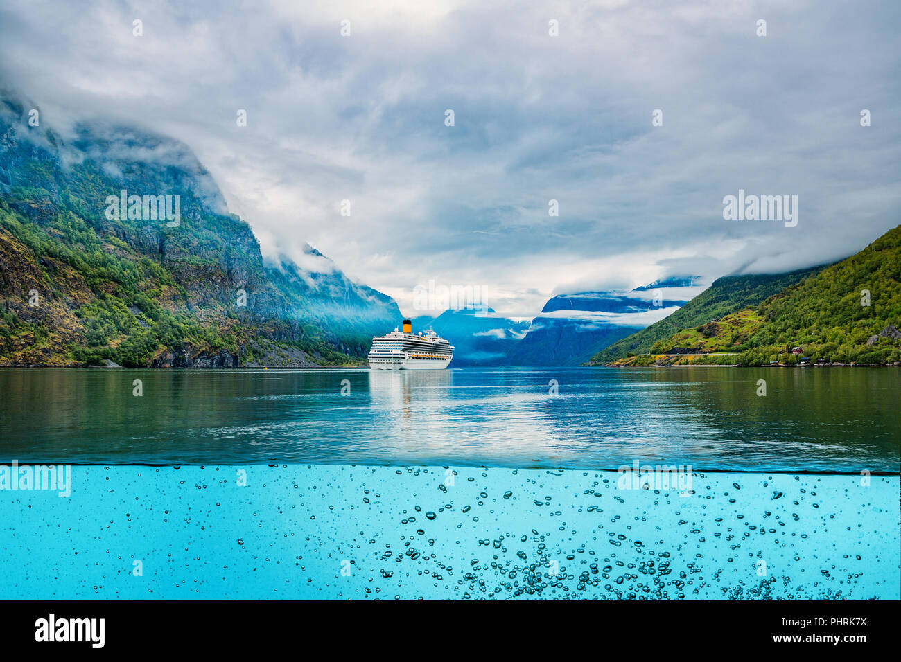 Cruise Ship, Cruise Liners On Hardanger fjorden, Norway Stock Photo - Alamy