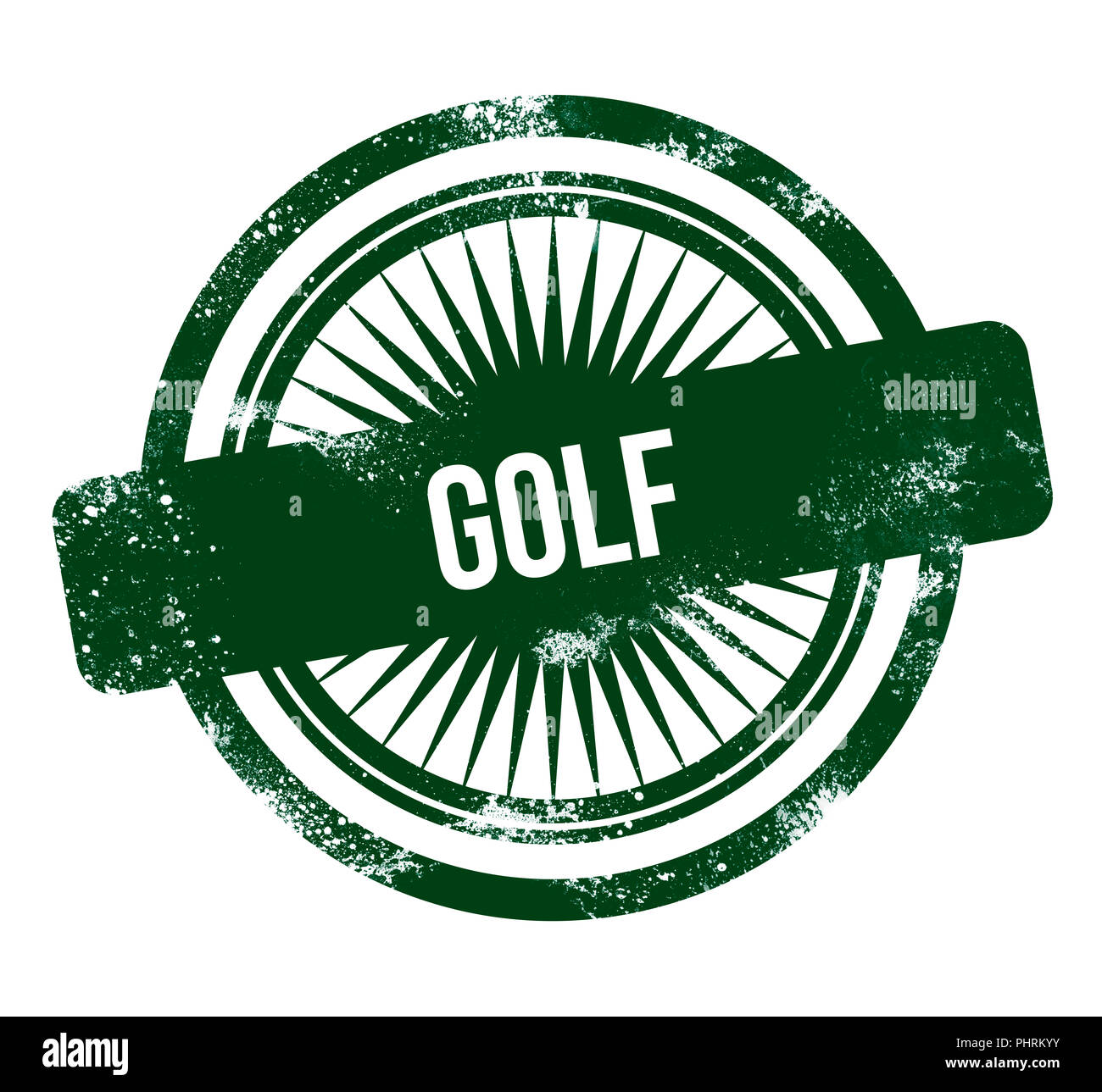 Golf - green grunge stamp Stock Photo