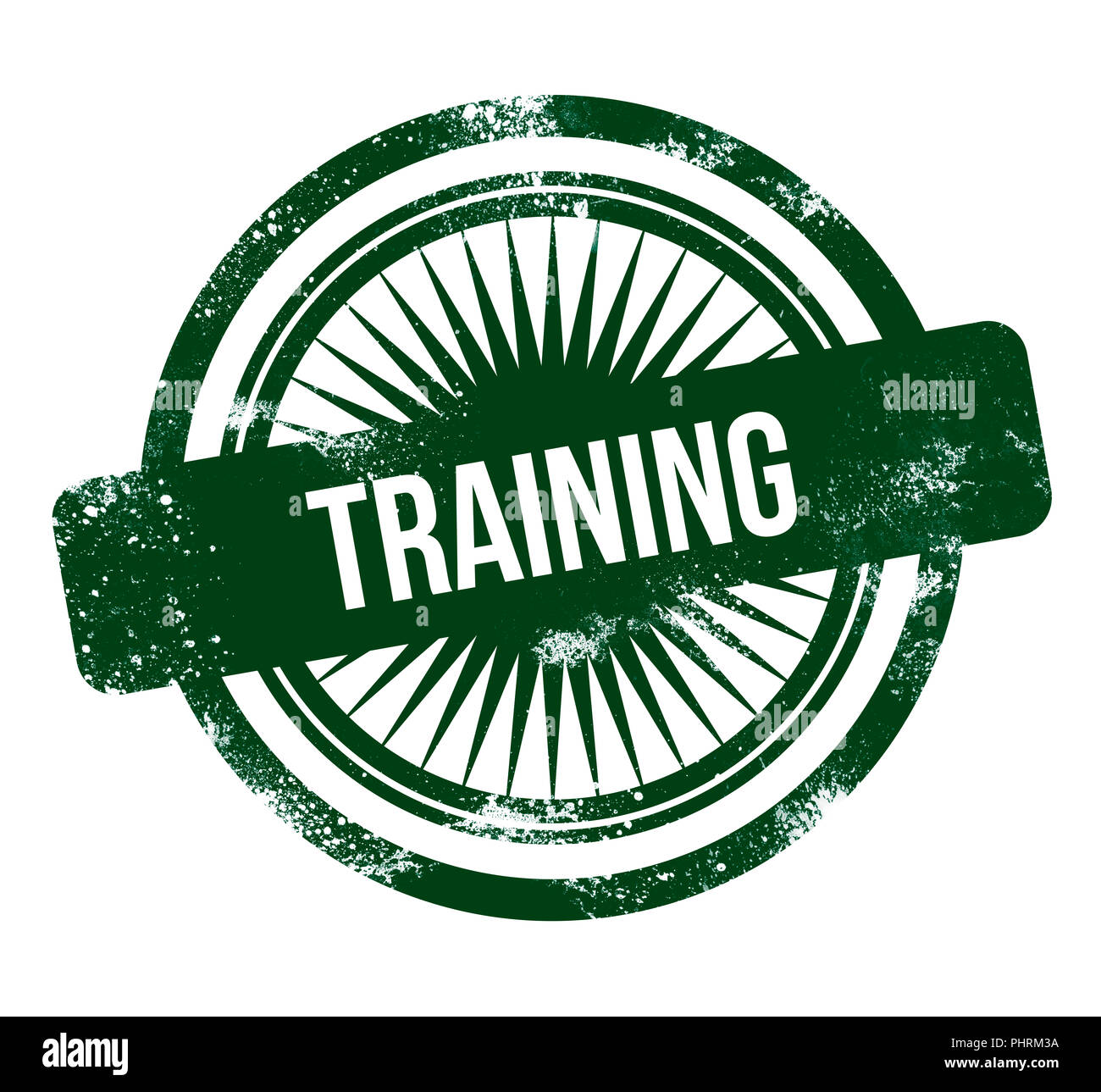 Training - green grunge stamp Stock Photo