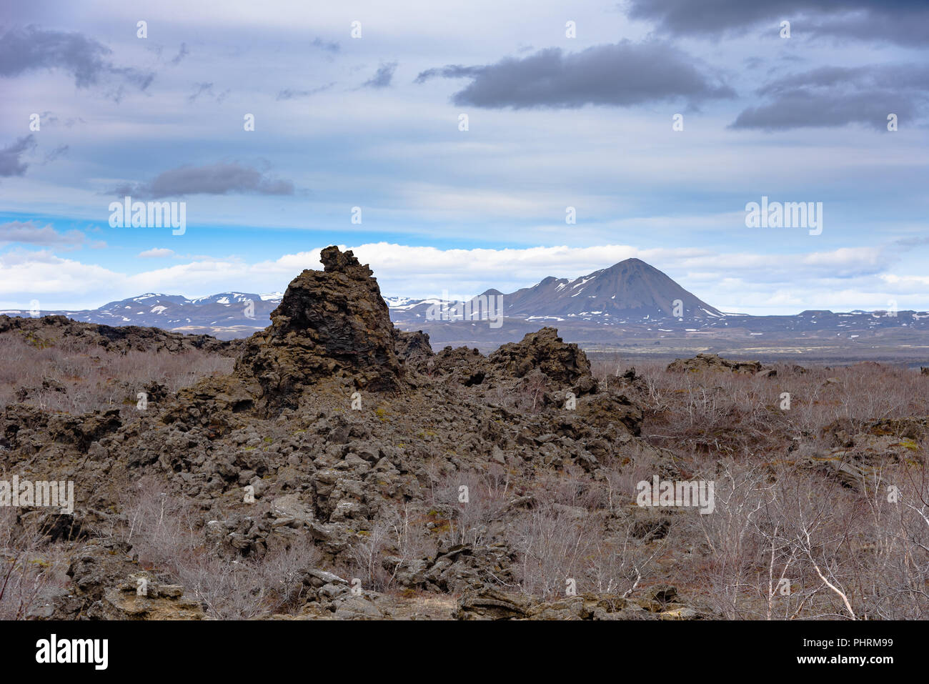 The Dimmuborgir rock formations in northern Iceland Stock Photo