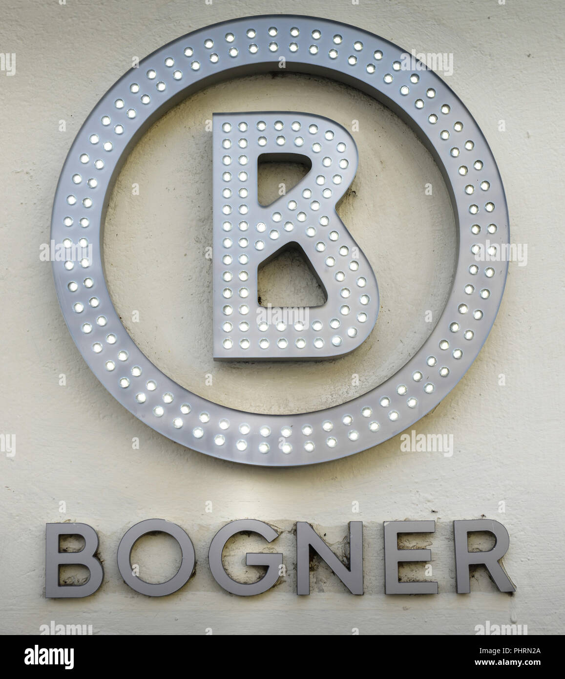 Logo, Bogner, Max-Joseph-Platz, Muenchen, Bayern, Deutschland Stock Photo
