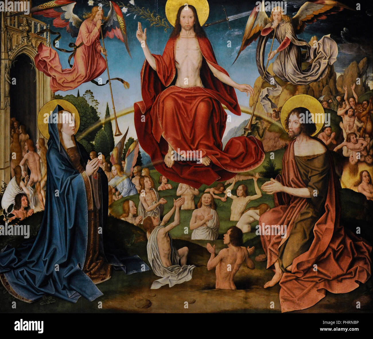 Master of Saint Severin and workshop (active in Cologne, ca.1480-1515/1520). The Last Judgement, ca.1488. Wallraf-Richartz Museum. Cologne. Germany. Stock Photo