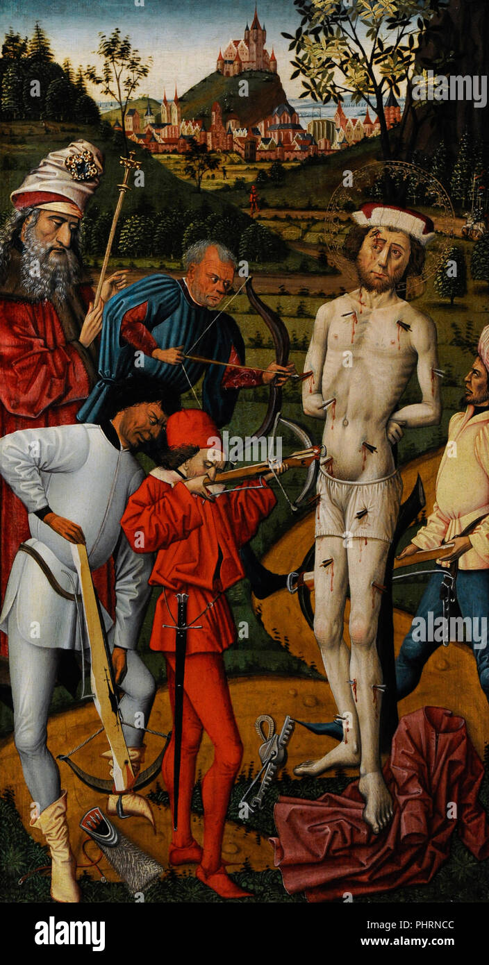 Bavaria (Munich). Germany. Martyrdom of Saint Sebastian, ca.1475. Wallraf-Richartz Museum. Cologne. Germany. Stock Photo