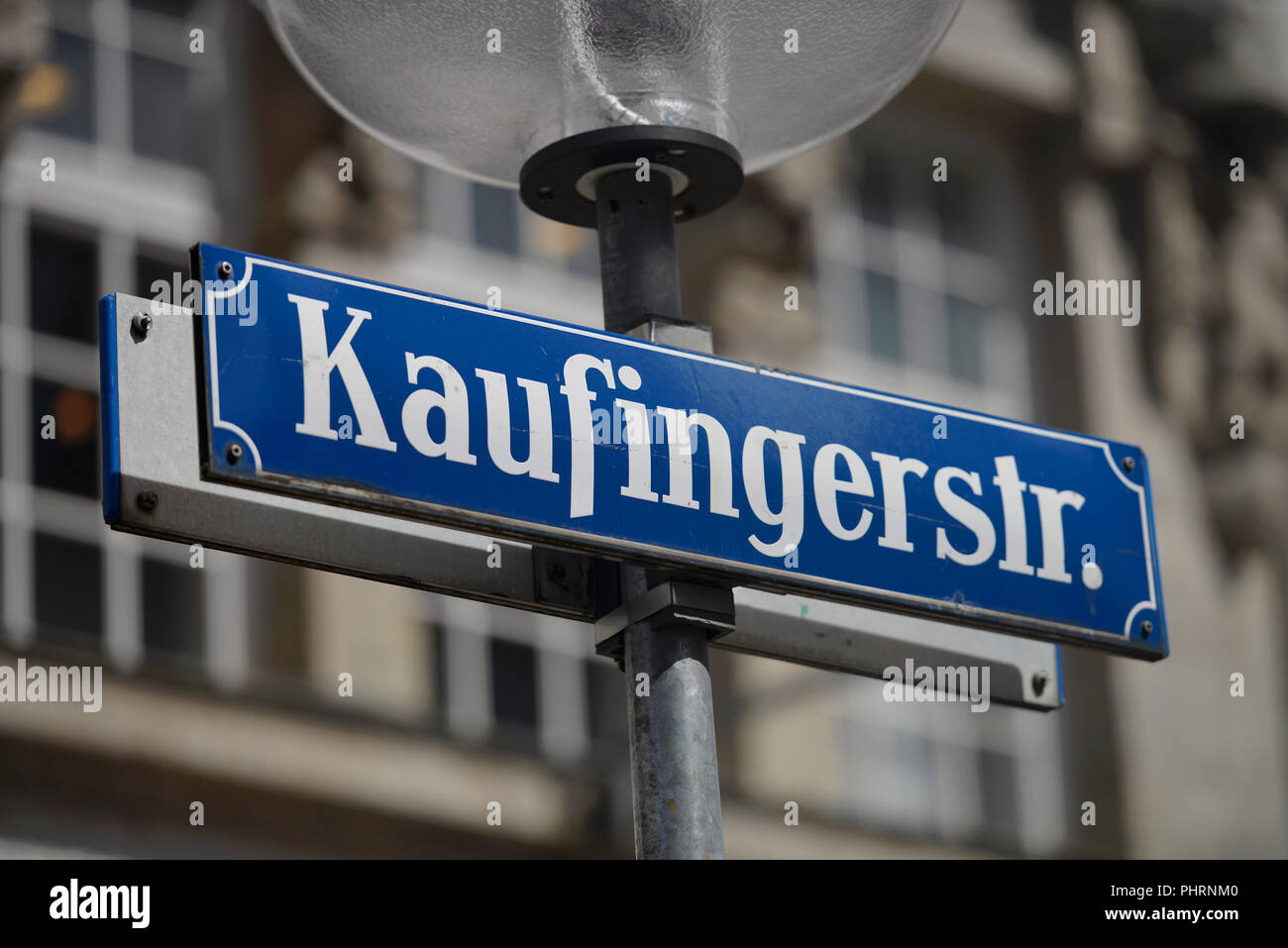 Strassenschild, Kaufingerstrasse, Muenchen, Bayern, Deutschland Stock Photo