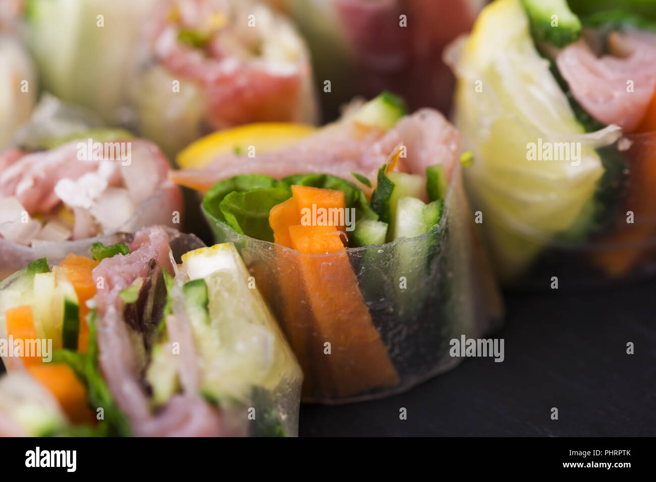 Japanese Salad Roll Stock Photo Alamy