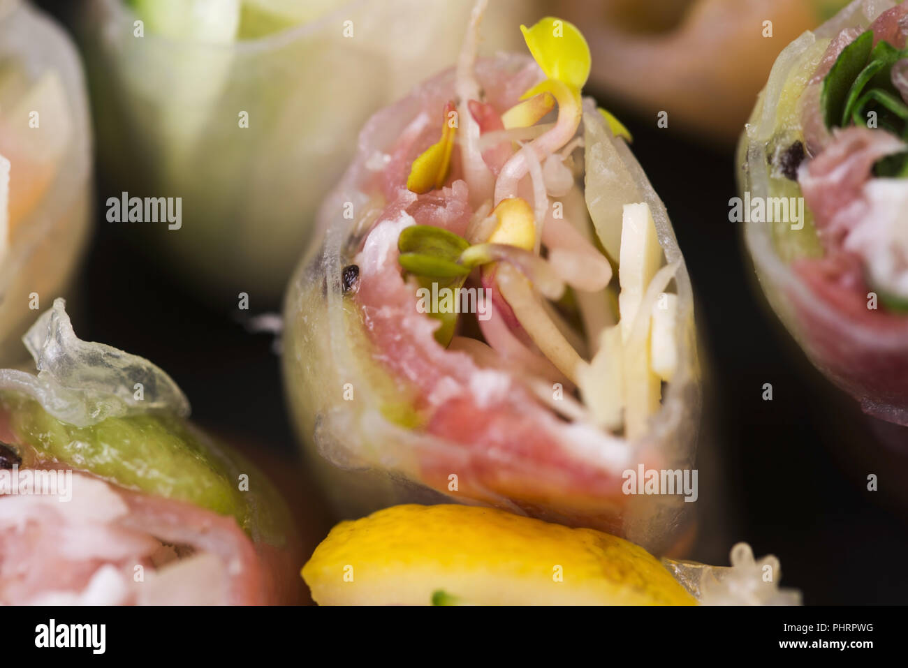 Japanese Salad Roll Stock Photo Alamy