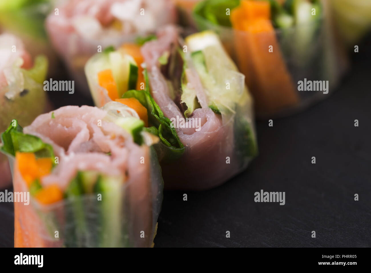 Japanese Salad Roll Stock Photo Alamy