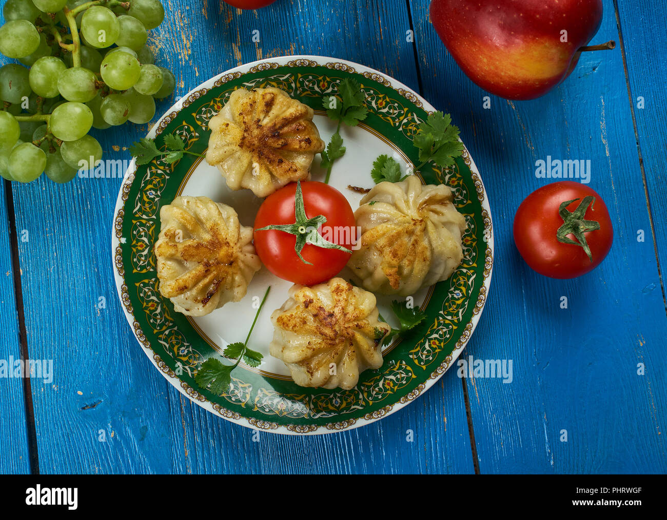 Uzbek Qovurma manti Stock Photo Alamy