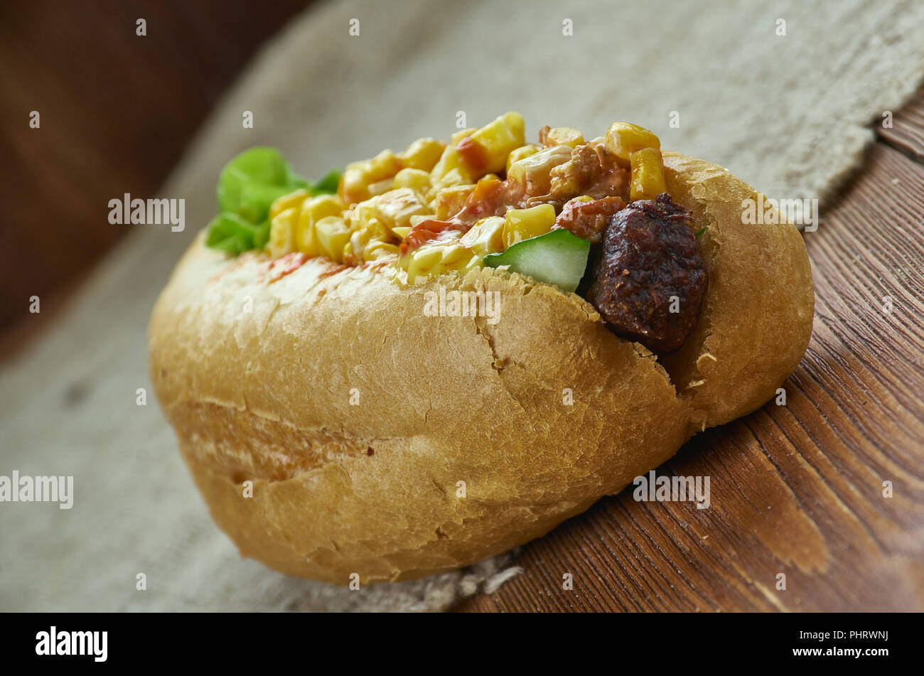 Texas Chili Dog Stock Photo Alamy