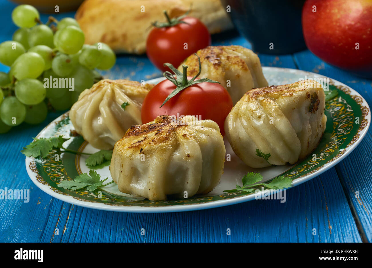 Uzbek Qovurma manti Stock Photo Alamy