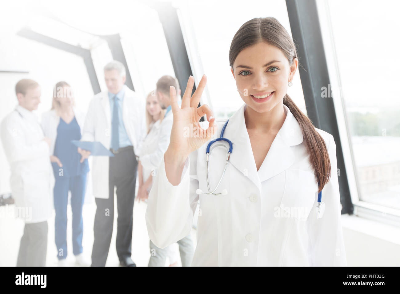 Happy diverse female doctor nurse hi-res stock photography and images ...