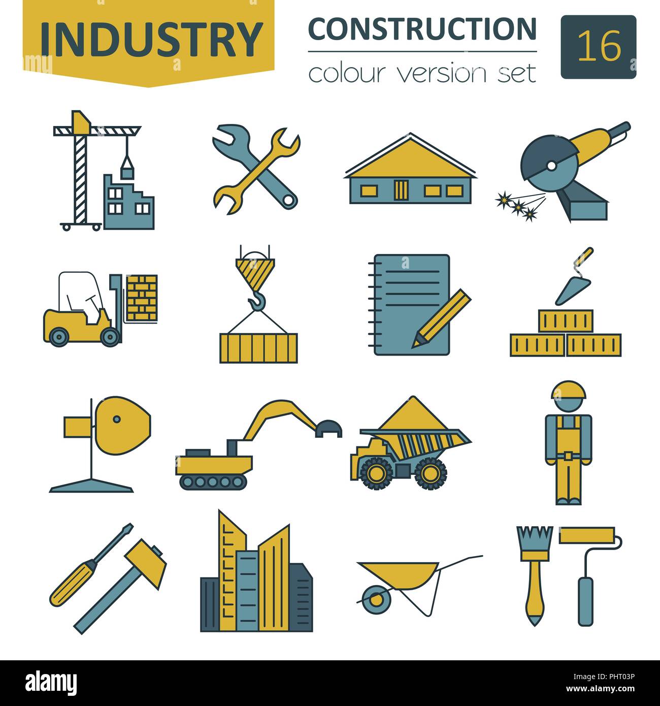 Construction and house repair icon set. Thin line design. Vector ...