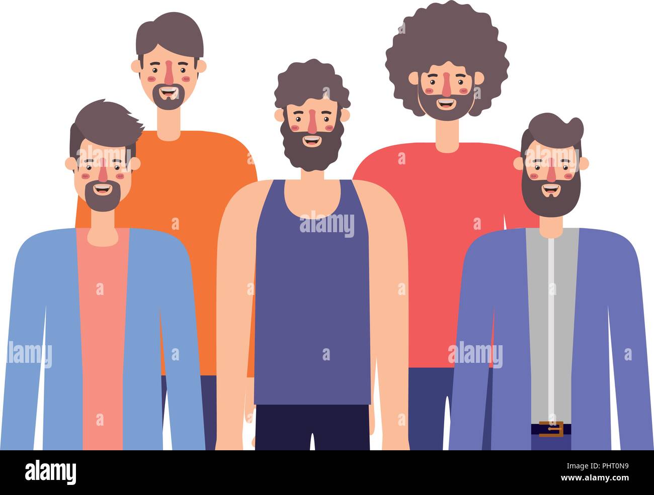 group of men characters Stock Vector Image & Art - Alamy
