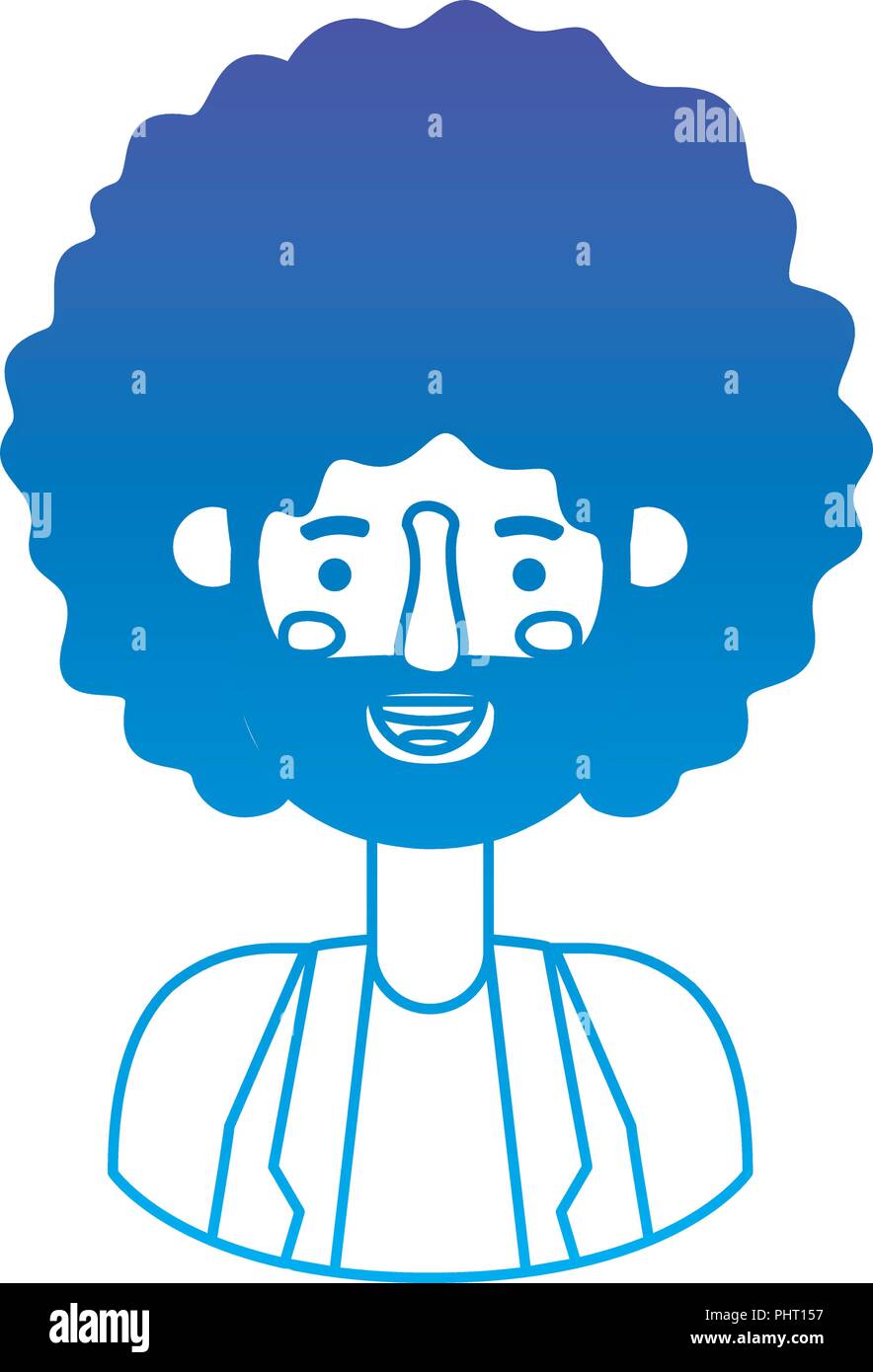 young man with afro avatar character Stock Vector Image & Art - Alamy