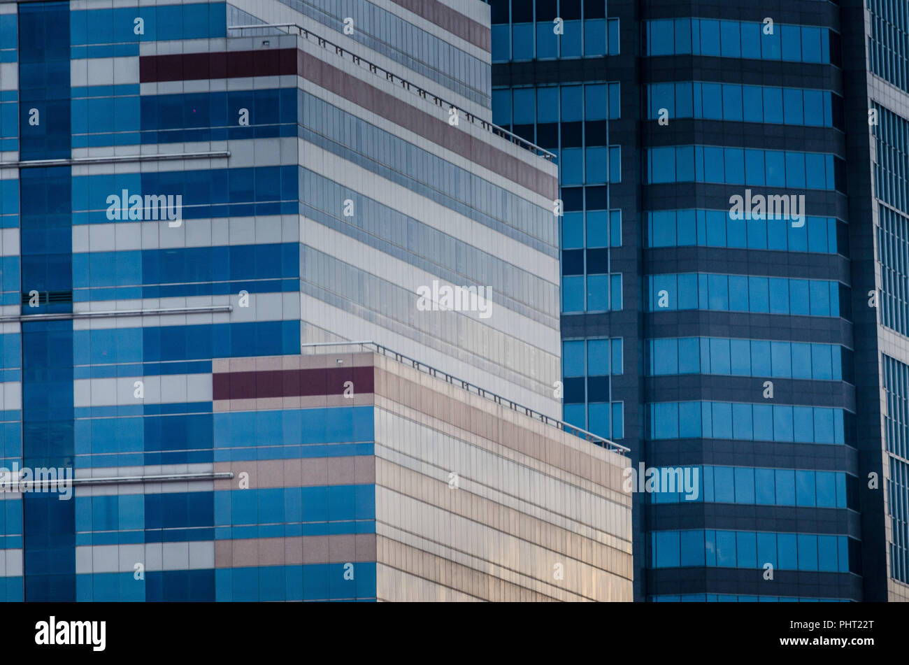 Glass facade buildings in downtown Jacksonville Florida USA Stock Photo