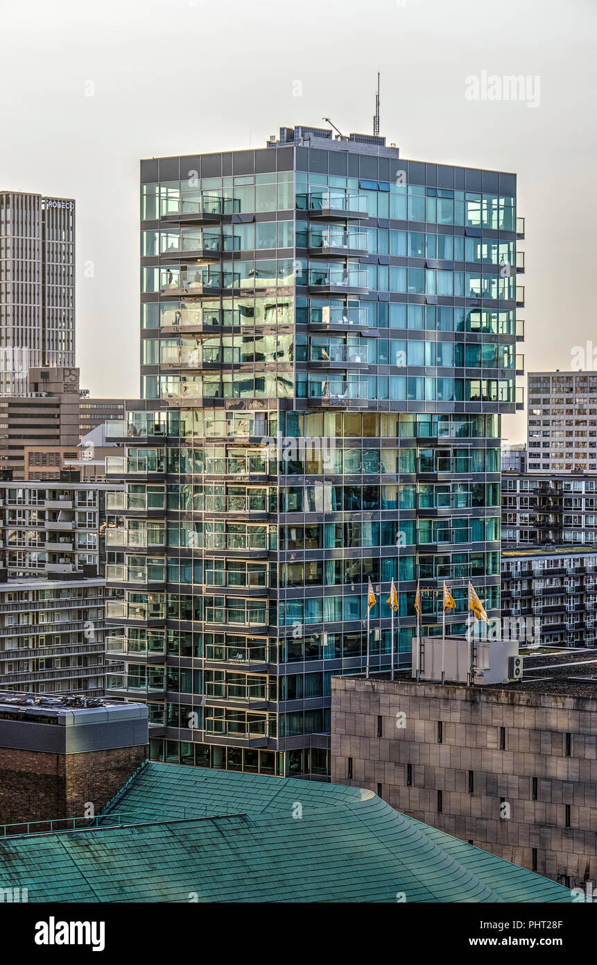 Rotterdam, The Netherlands, August 31, 2018: The Facades Of The B'tower ...