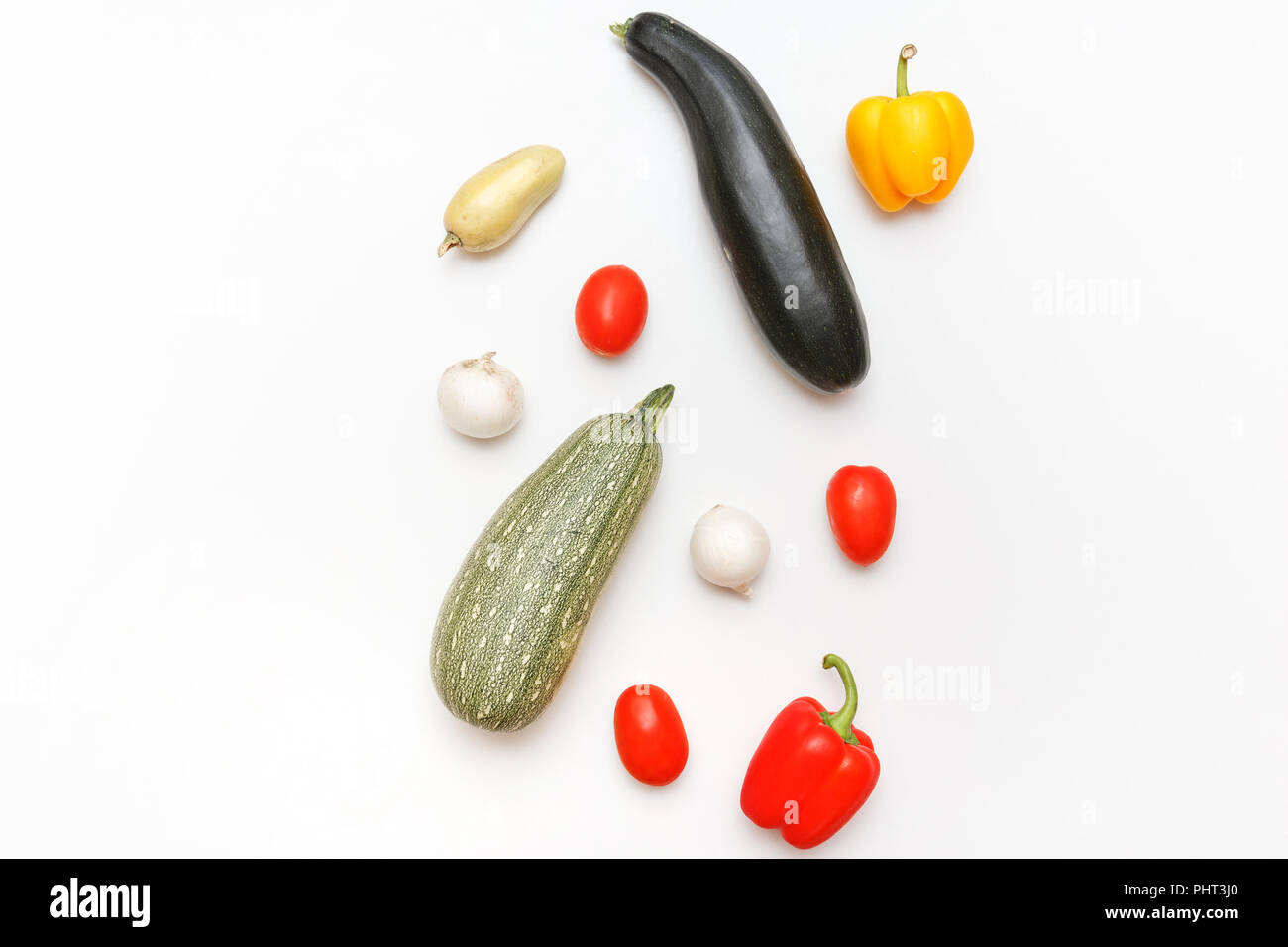 Fresh vegetables on white isolated background Stock Photo - Alamy