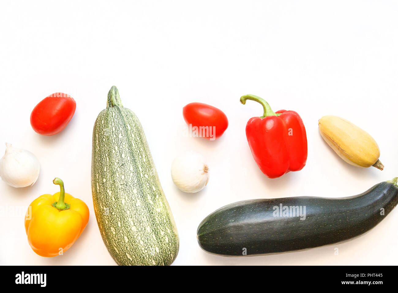 Fresh vegetables on white isolated background Stock Photo - Alamy