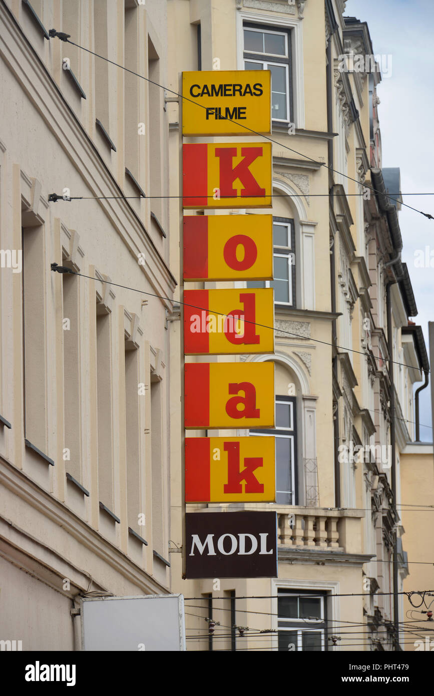 Kodak Werbung, Max-Weber-Platz, Muenchen, Bayern, Deutschland Stock Photo