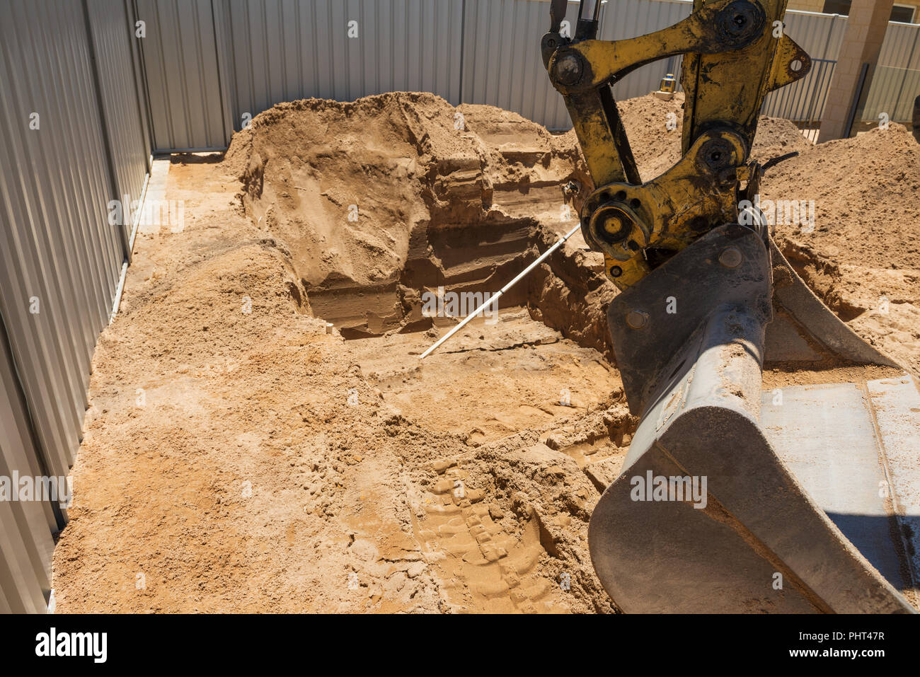 Swimming Pool Excavation Stock Photo