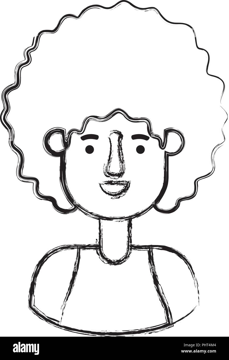 young man with afro avatar character Stock Vector Image & Art - Alamy
