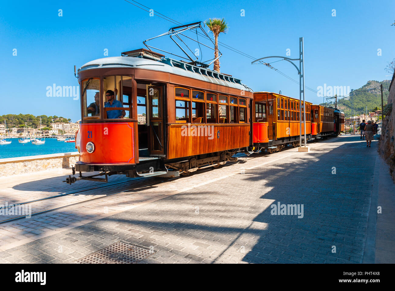 Tram, Port de Soller, Mallorca Stock Photo - Alamy