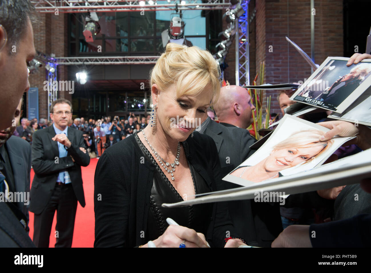 Actress Melanie Griffith gives autographs at Filmfest München 2012 Stock Photo