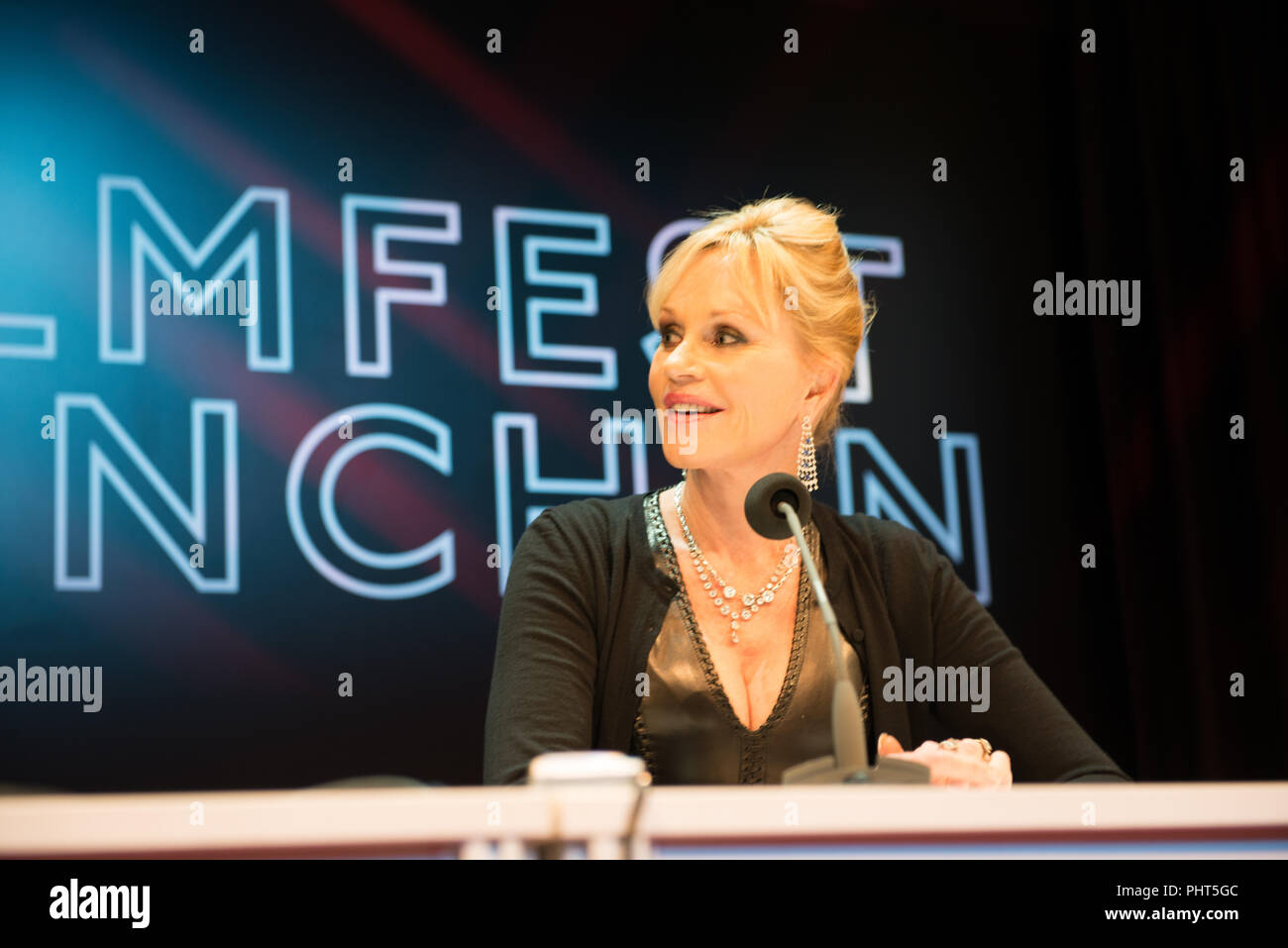 Actress Melanie Griffith attends a panel discussion at Filmfest München 2012 Stock Photo