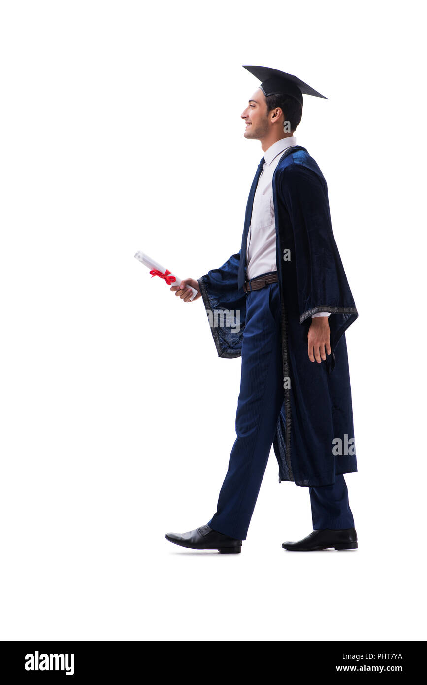 Graduation gown walking celebration achievement pride Cut Out Stock ...