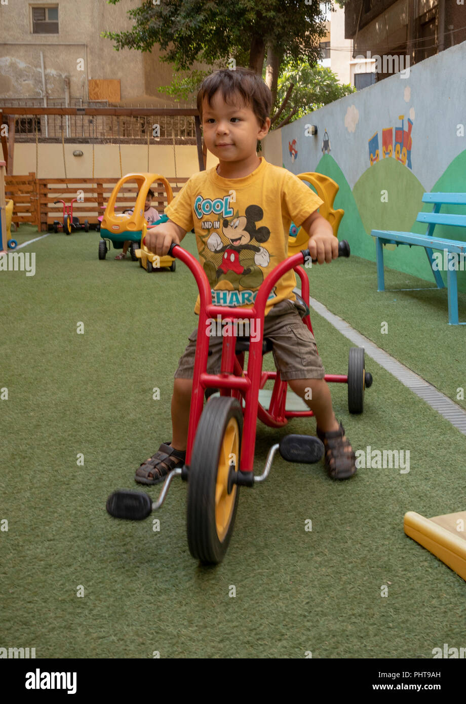 child at preschool, Cairo, Egypt Stock Photo