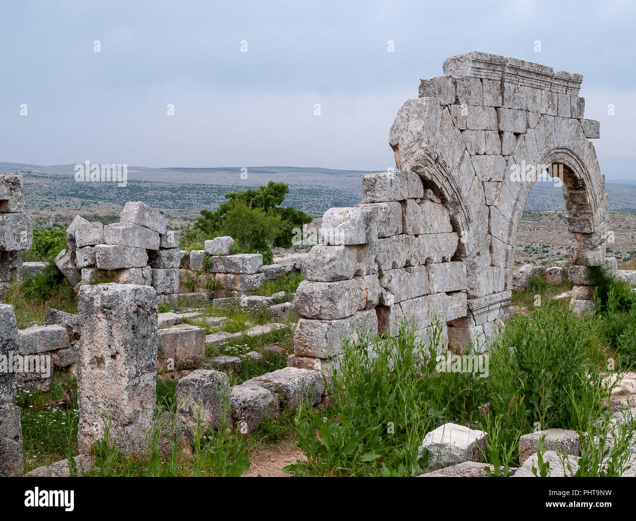Stylite Remains of the Church of Saint Simeon Stylite (475 AD). Ruins of ...