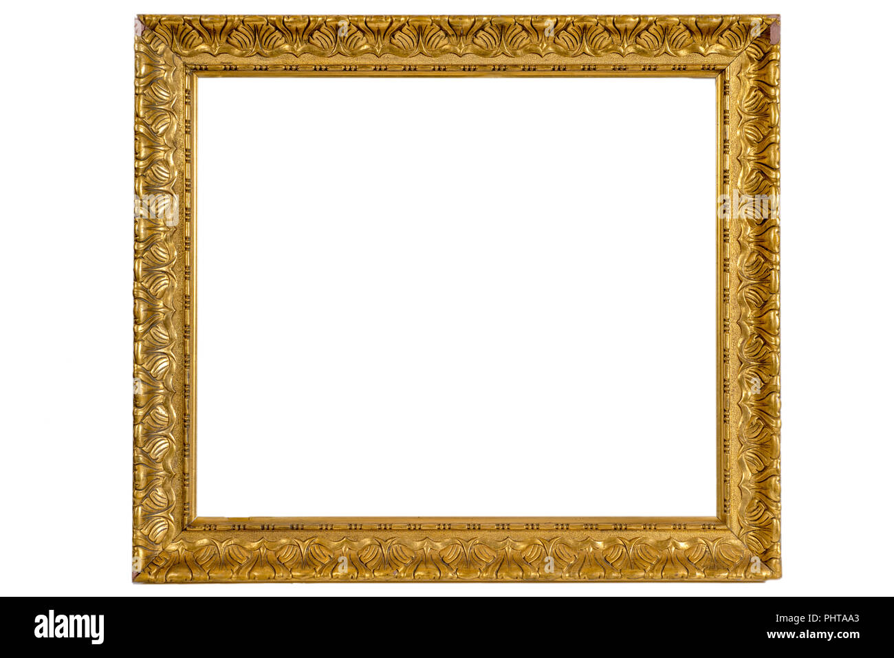 Wooden Old Frames For Decoration Painting Isolated On White
