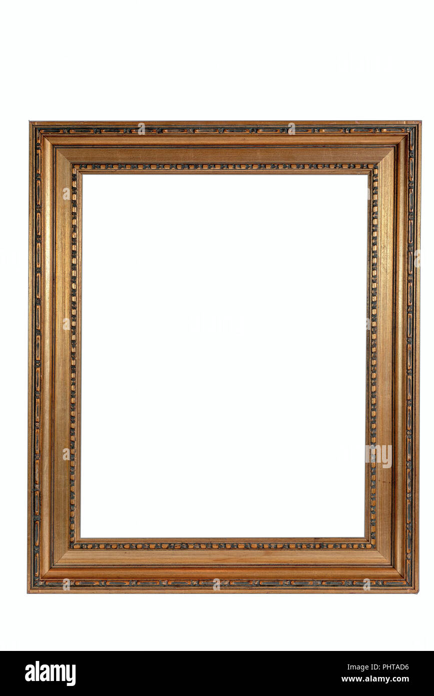 Wooden Old Frames For Decoration Painting Isolated On White