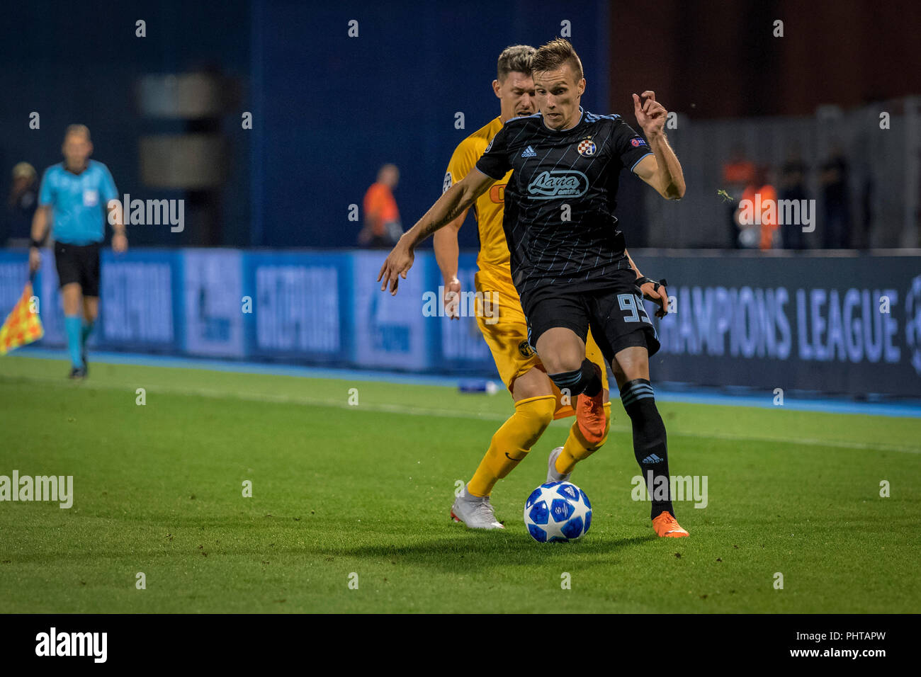 ZAGREB, CROATIA - JULY 13, 2019: Croatian league Supercup, GNK Dinamo vs. HNK  Rijeka. In corner action Damian KADZIOR (92 Stock Photo - Alamy