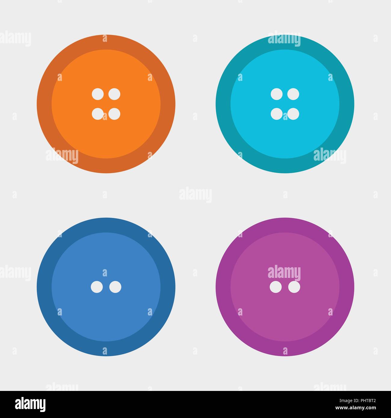 Colorful sewing button icon set Stock Vector Image & Art Alamy