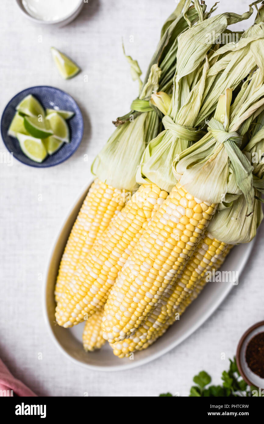 Corn on the cob Stock Photo