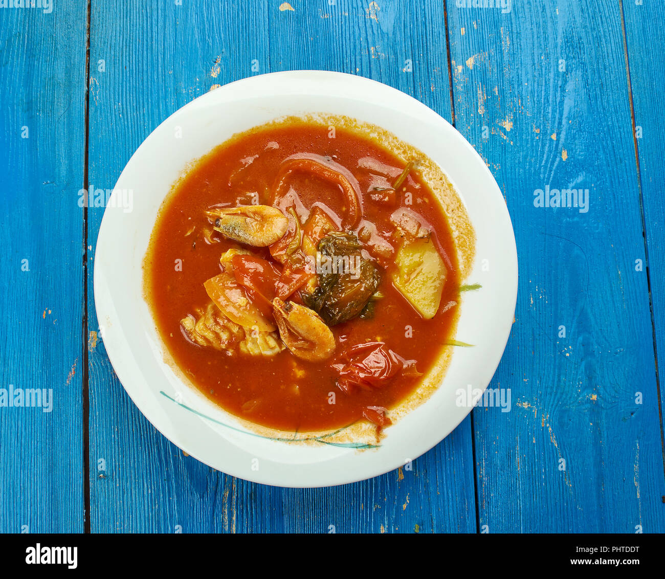 Southwest Cilantro Fish Stew Stock Photo