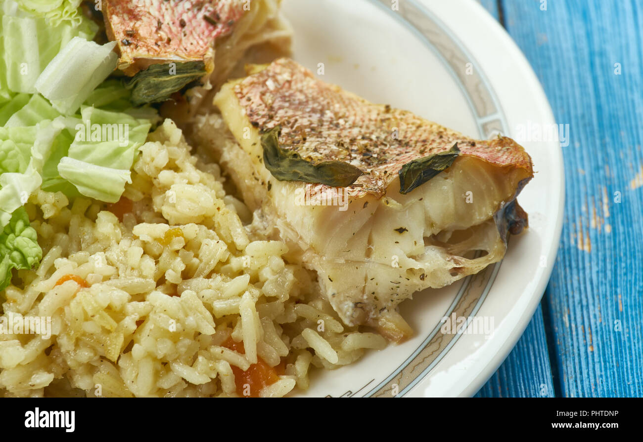 Jamaican Brown Stew Fish Stock Photo Alamy