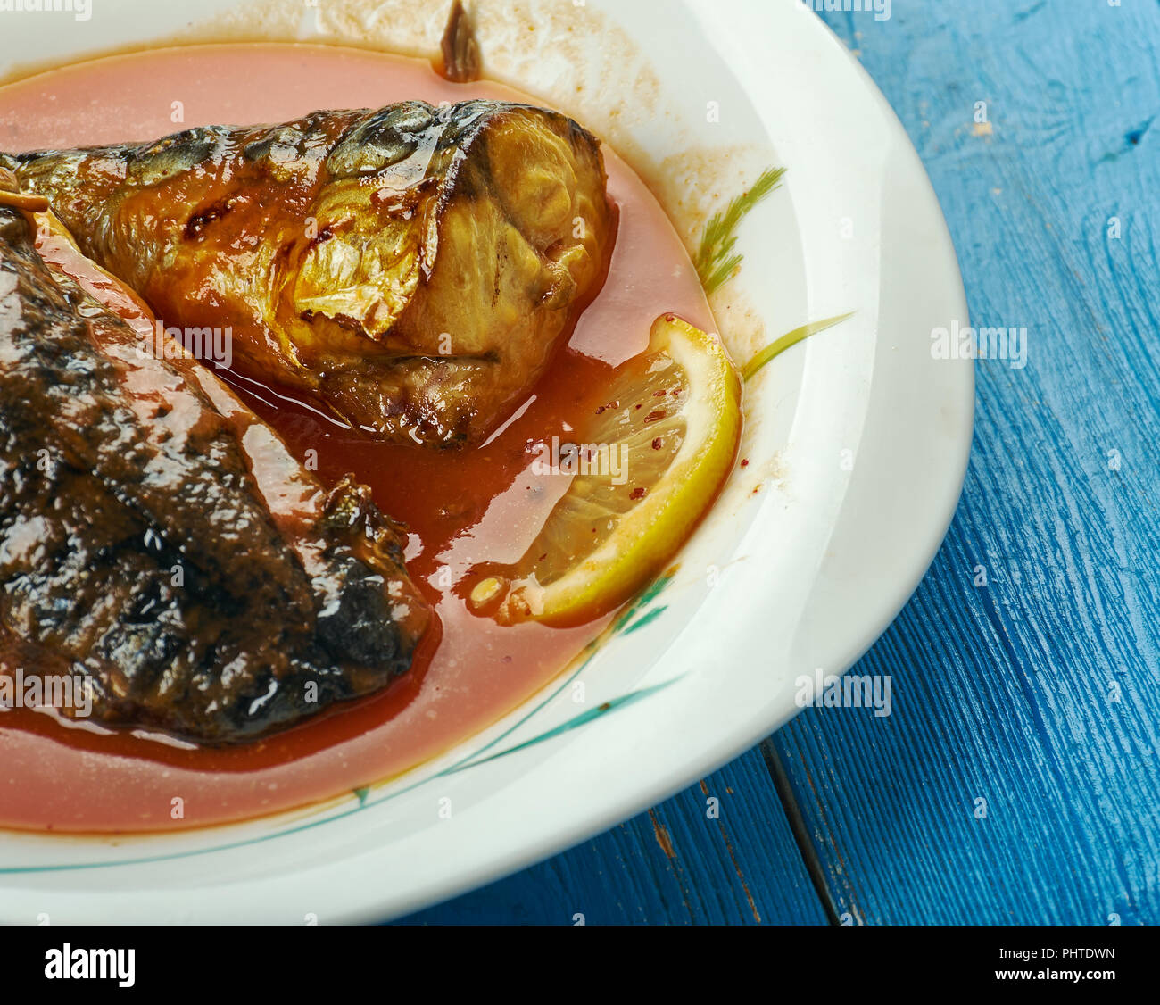 Easy Mackerel tomato stew Stock Photo Alamy