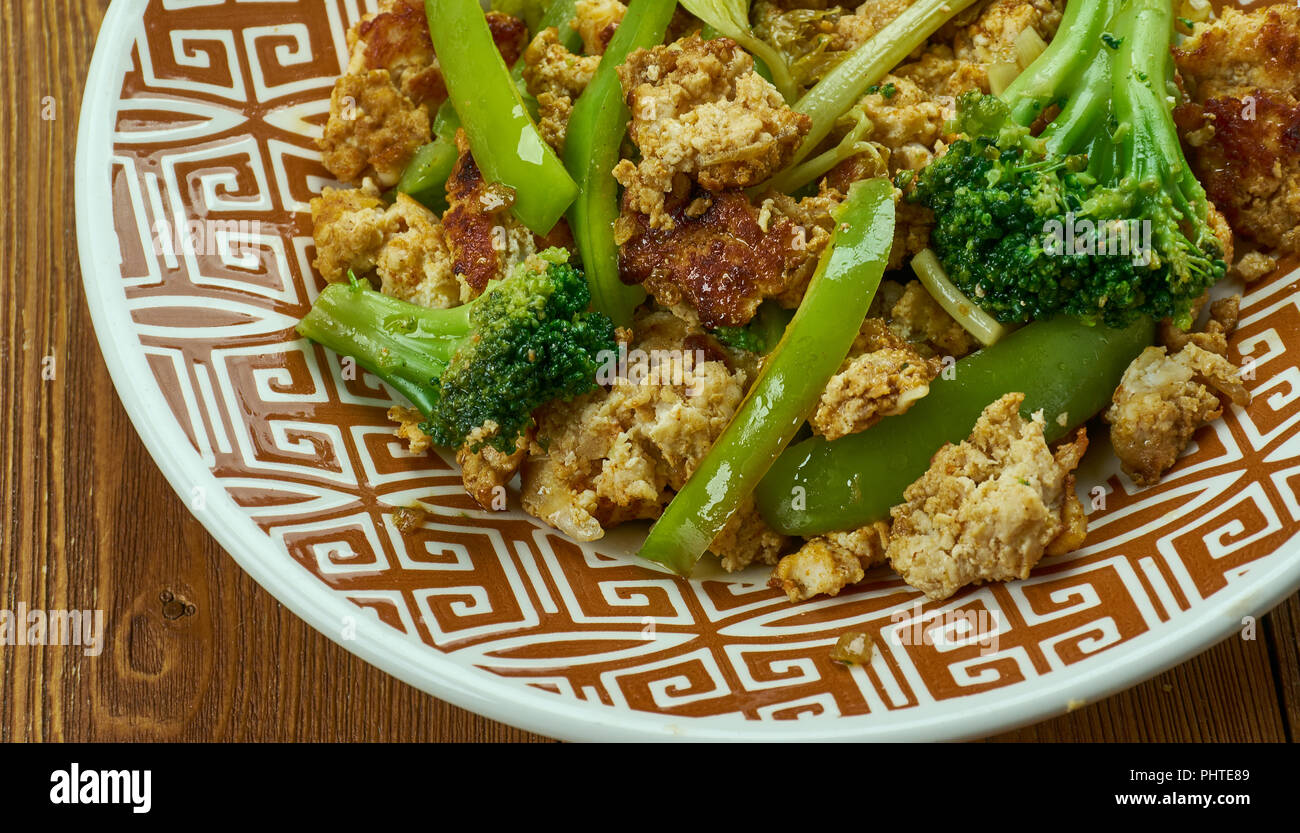 Chinese Ground Chicken Bowl Stock Photo Alamy