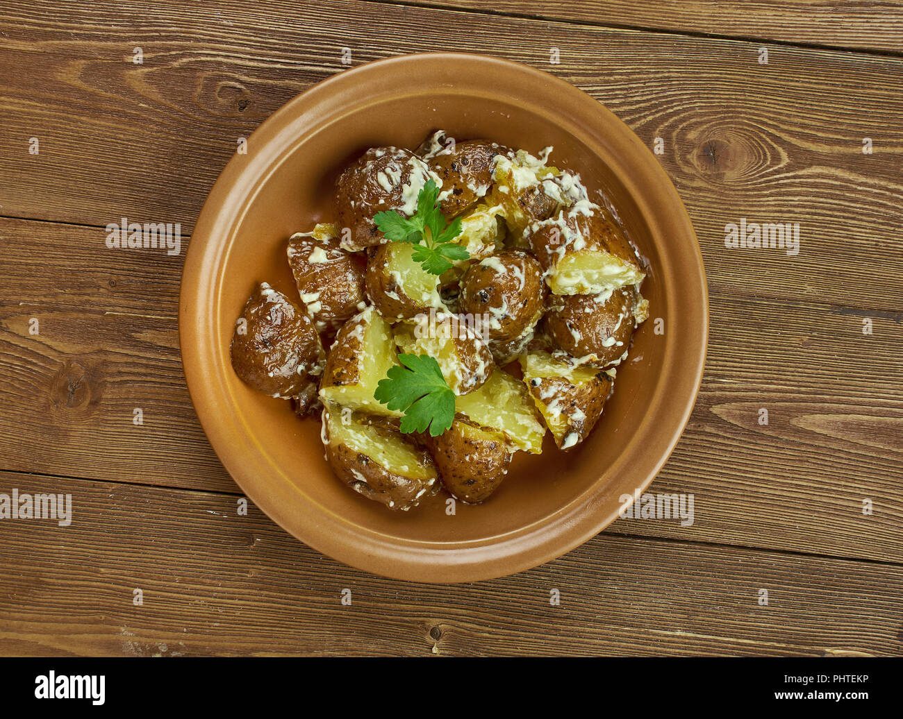 Spanish Roasted Potato Salad Stock Photo - Alamy