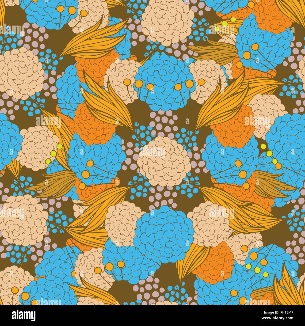 Colorful floral seamless background pattern Stock Vector