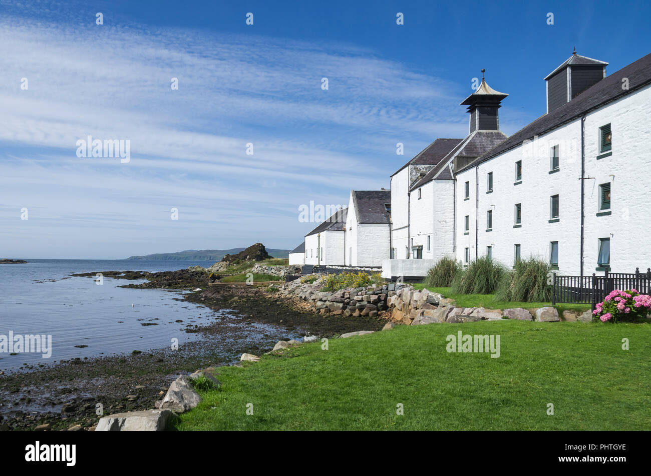 Laphroaig Whisky Distillery on Islay, Scotland Stock Photo