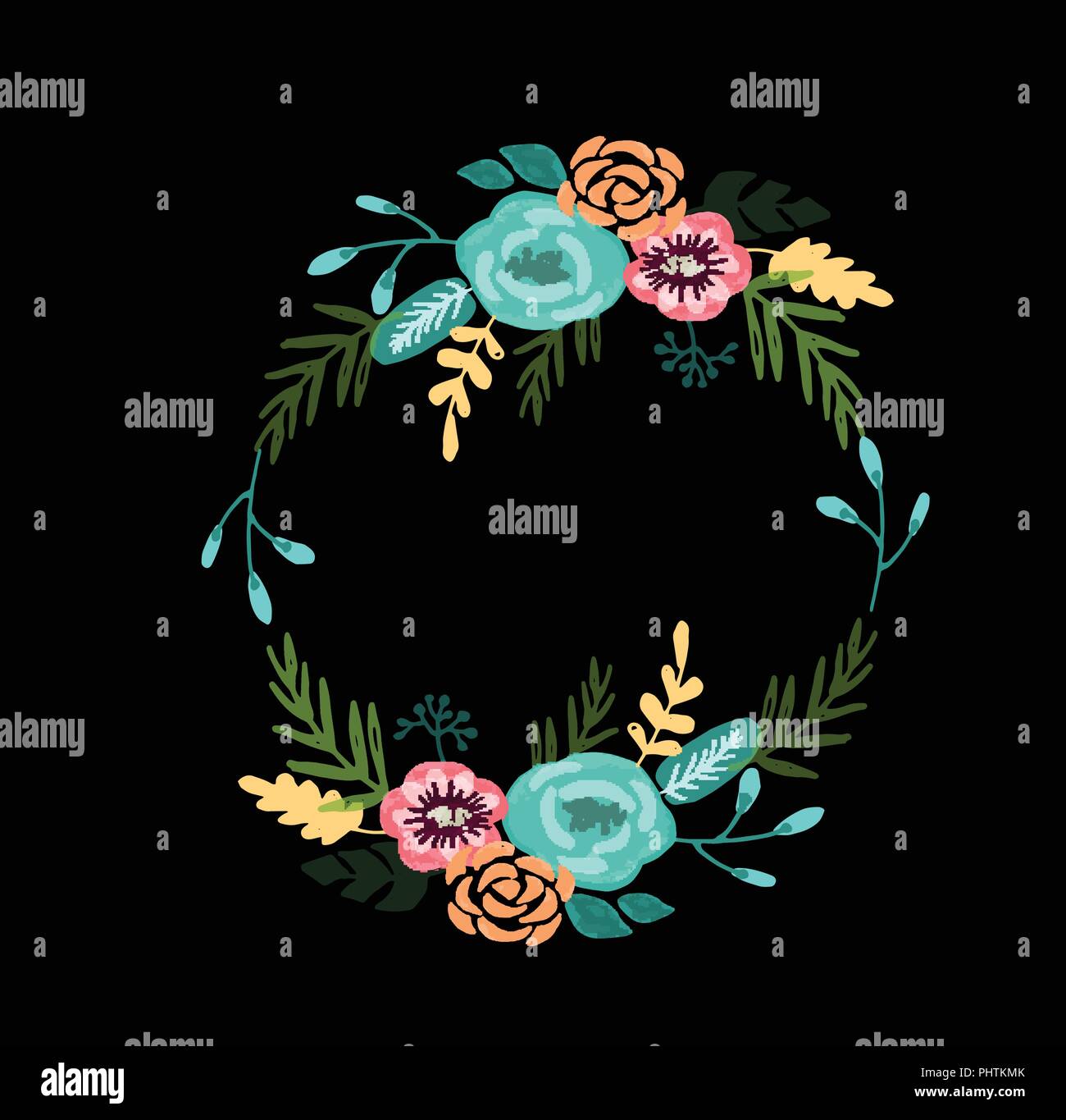 Set of floral bouquet isolated on white background Stock Vector Image ...