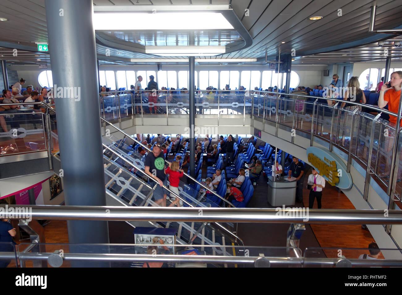 Interior of a condor ferry between St malo and Jersey Stock Photo - Alamy