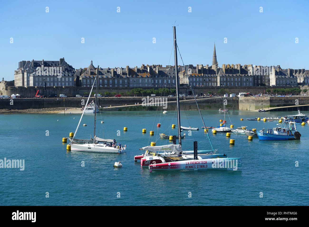 St Malo with lots of boat around Stock Photo Alamy
