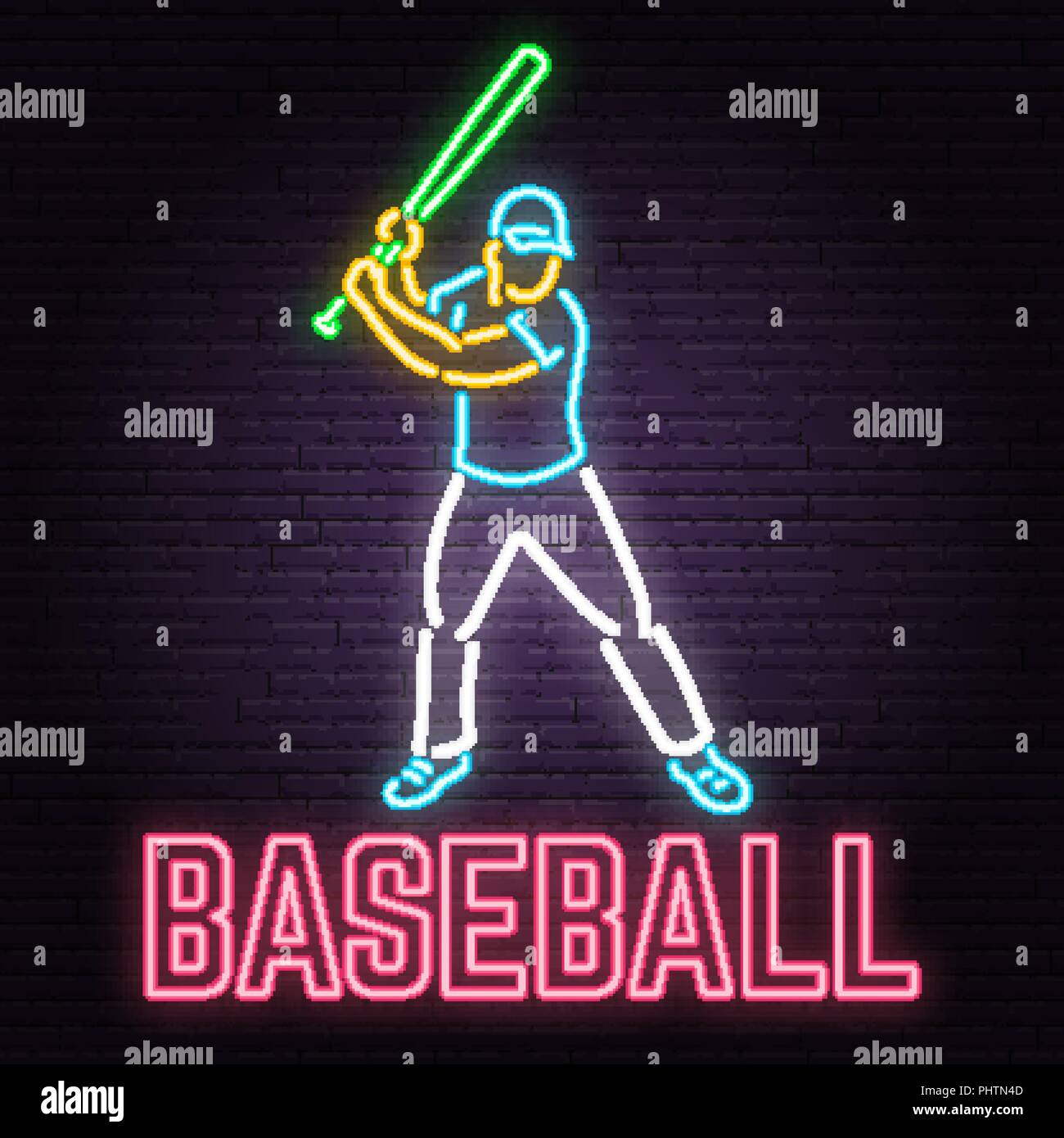 Play neon sign Stock Vector Images Alamy