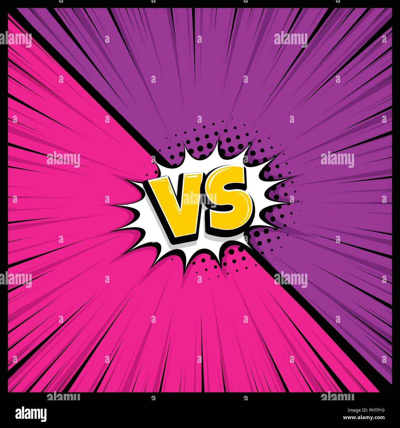 Versus comic text speech bubble Stock Vector