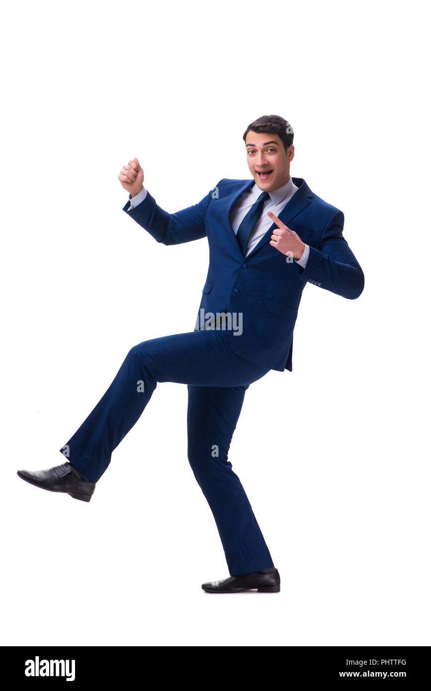 Businessman isolated on white background Stock Photo - Alamy